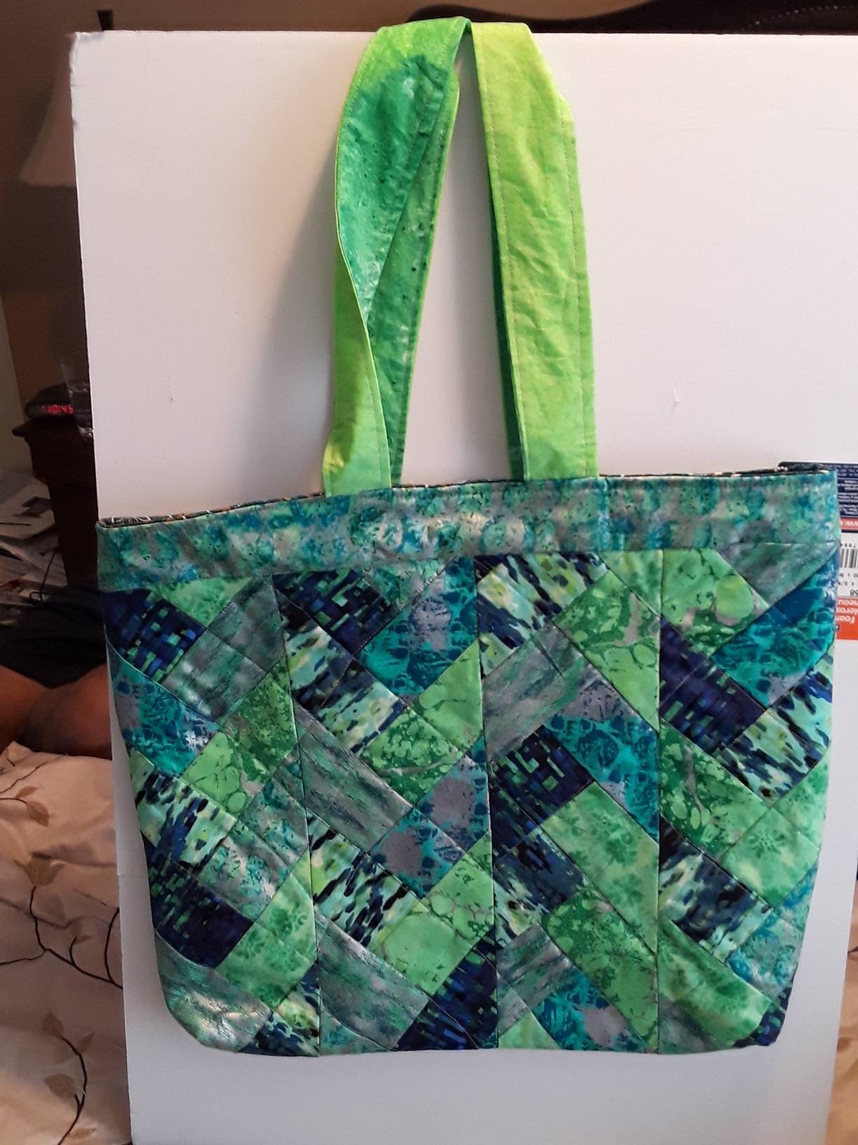 15x20 reversible batik fabric tote bag | Etsy
