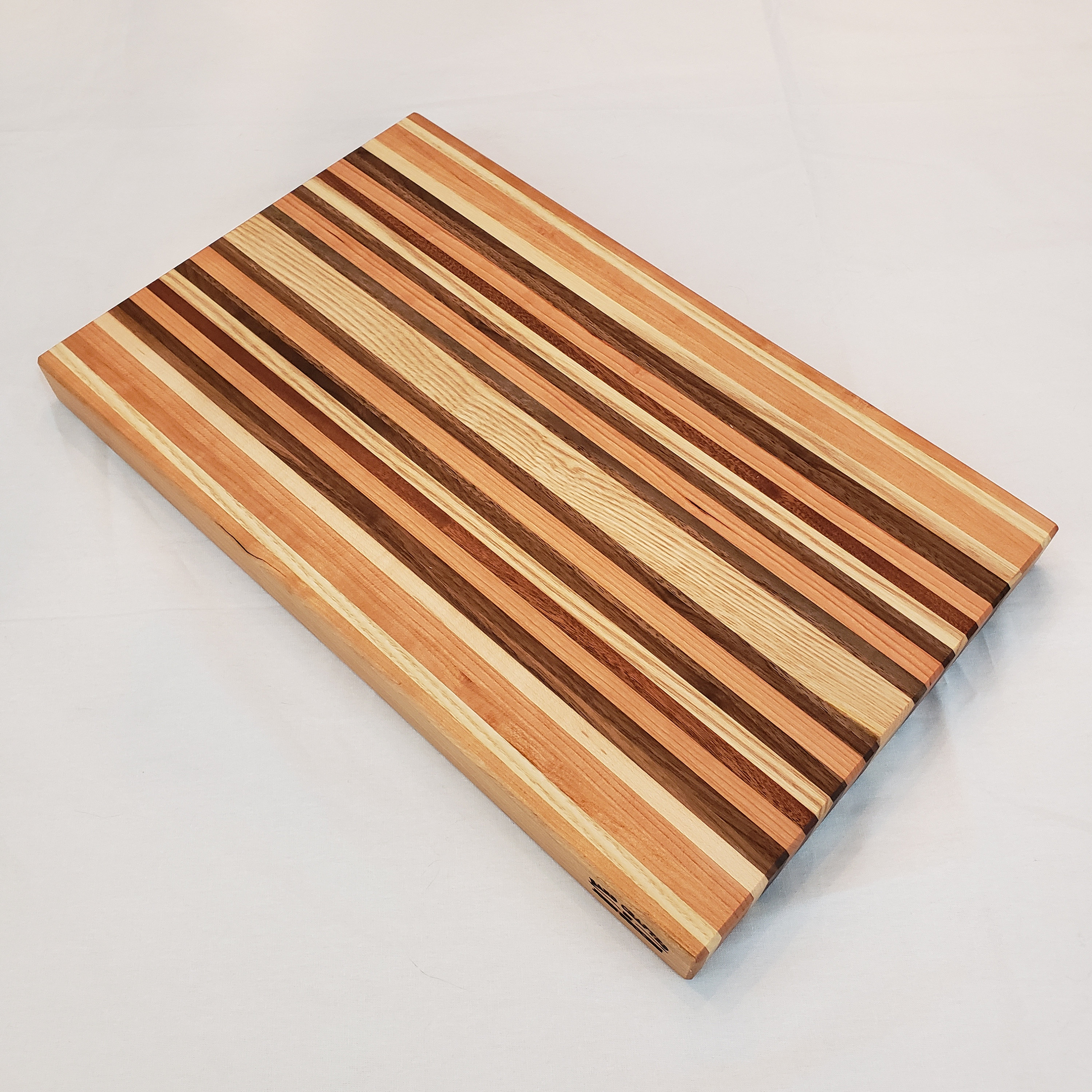 Hardwood Edge Grain Cutting Board MultiColor Striped Etsy