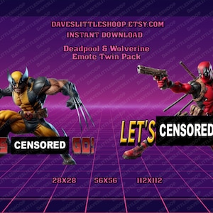 Deadpool & Wolverine Twin Emote Pack | Emote For Streamer | Gamer | Discord | Streamer Graphics | Gaming Emote | Twitch Emote