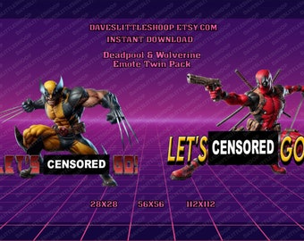Deadpool & Wolverine Twin Emote Pack | Emote For Streamer | Gamer | Discord | Streamer Graphics | Gaming Emote | Twitch Emote