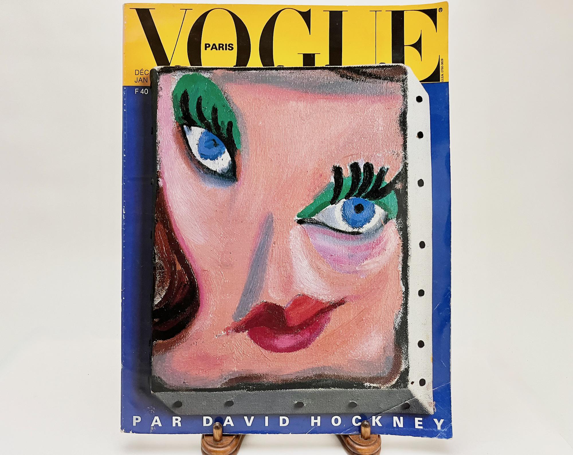 VOGUE PARIS 1985 デビッド・ホックニー表紙＆特集 ヴィンテージ Vogue Paris Dec 1985 - Jan 1986 / DAVID HOCKNEY Special Edition