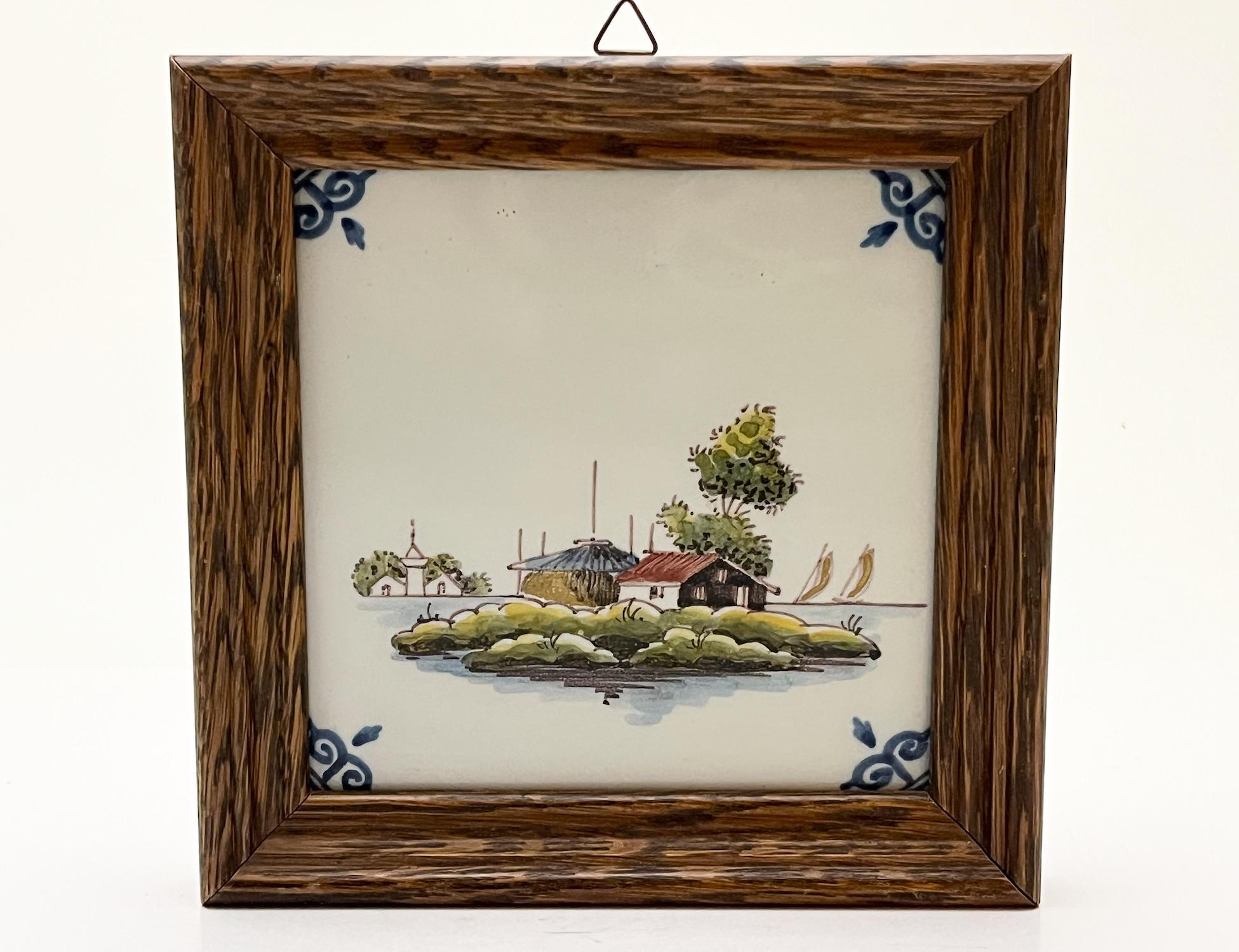 オランダ　マッカム焼き　MAKKUM タイル 額入り 3種 Makkum Dutch Tile - Etsy
