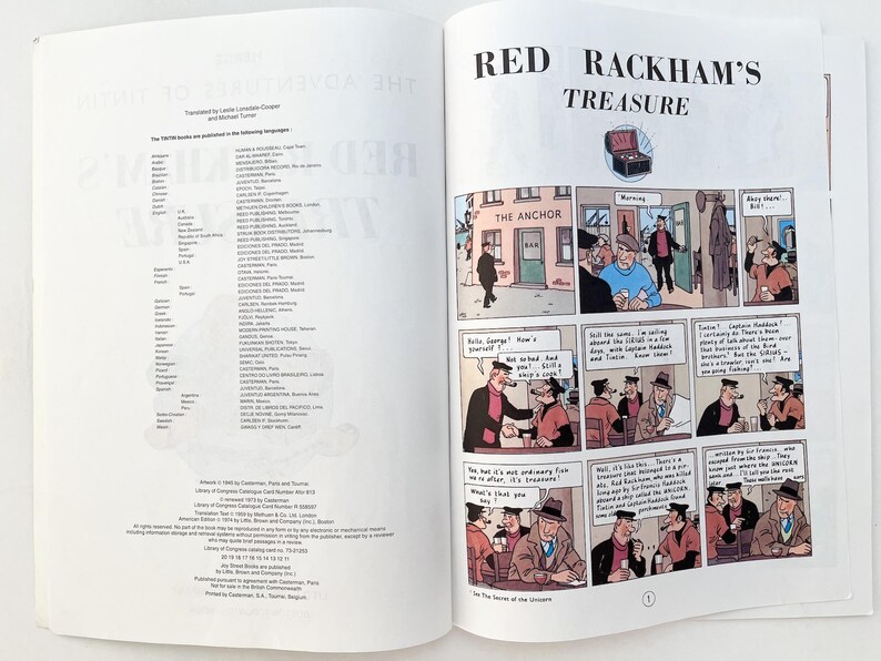 The Adventures of TINTIN / Red Rackham's Treasure / the Secret of the ...