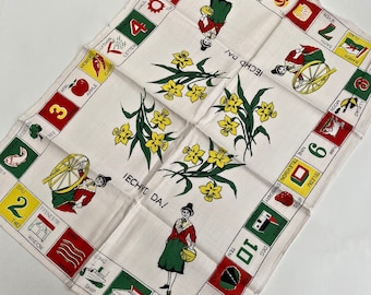 IECHYD DA! / Linen Tea Towel / Welsh Language and Translations