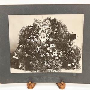 Victorian POST MORTEM Floral Tribute Photograph
