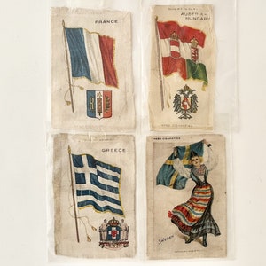 flag cigarettes Vintage NEBO Cigarettes Flag Silks / France - Austria-Hungary - Greece