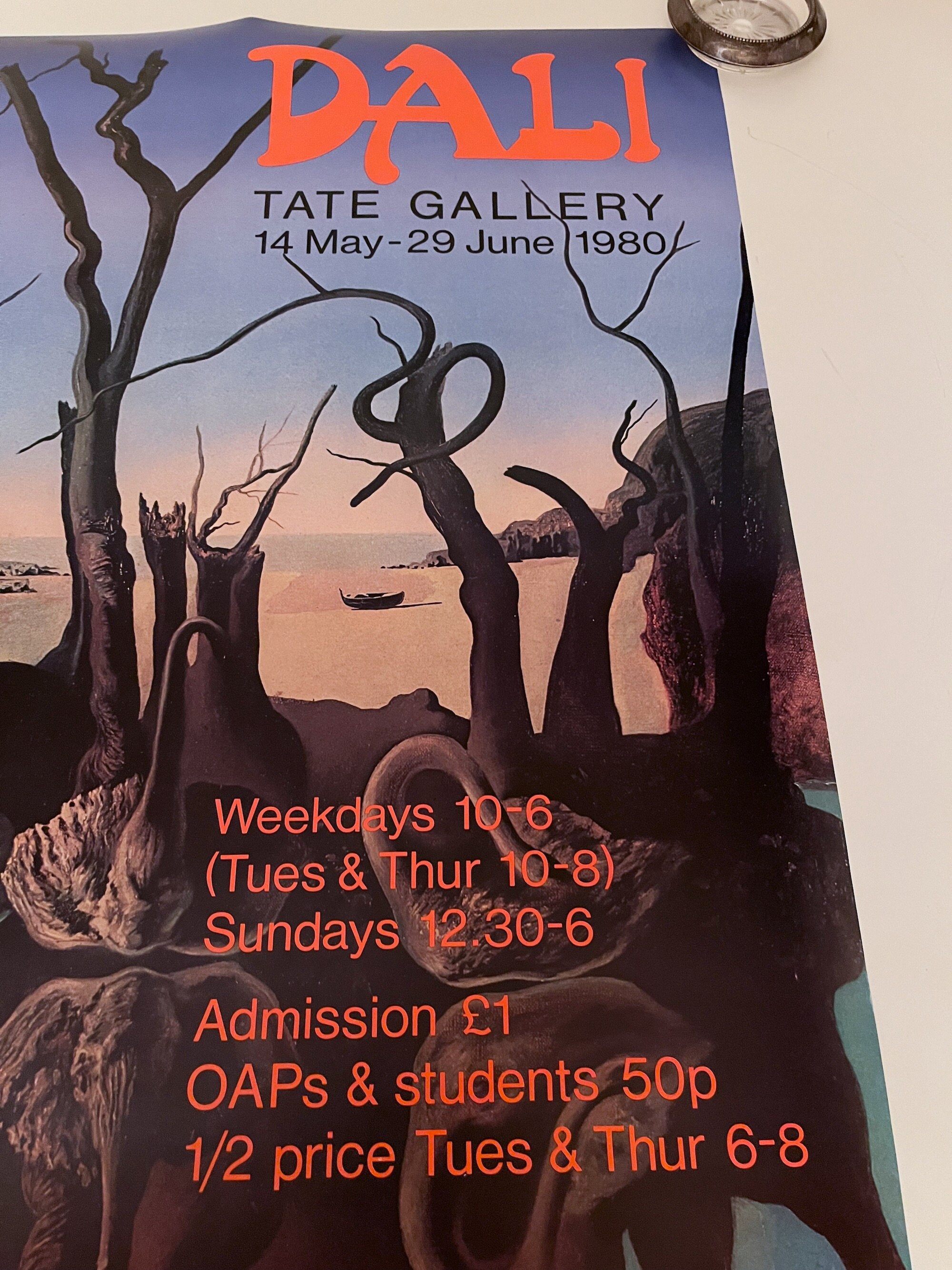 DALI 1980 Exhibition Poster / Tate Gallery London / Designed by