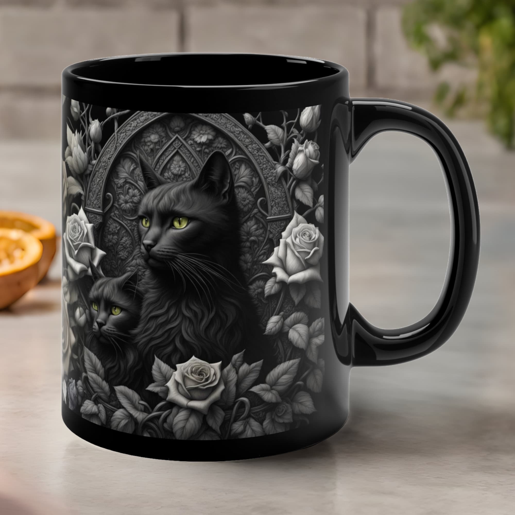 Goth Gifts for Women - Cat Gothic Tumbler Coffee Mug for Women - Cat Lover  Gifts for Women - 20 Oz Stainless Steel Insulated Cat Cup With Lid and