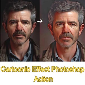 Cartoonic Effect Photoshop Action Instant Download