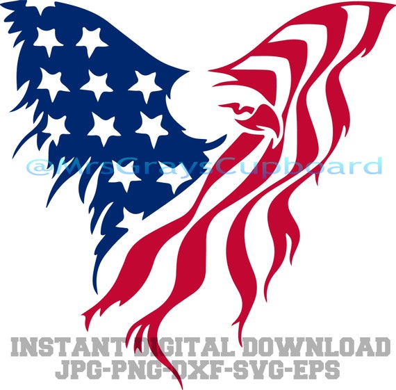 American Flag Eagle Svg Fourth Of July Digital Download Svg Etsy