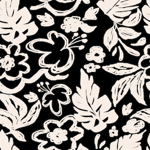 4 way stretched polyester spandex tropical flower fabric print 300483- Works swimwear, bikini, dancewear,  DIY, clothes, Price sold by yard