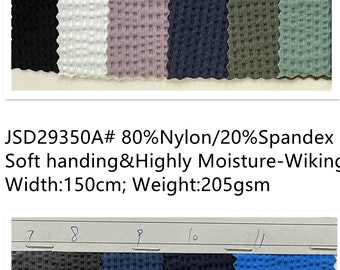 4 Stretch way 80 Nylon 20 Polyester strips fabric 200gsm weight Width 150cm; works for swimwear, Clothes, DIY,Price sold by yard