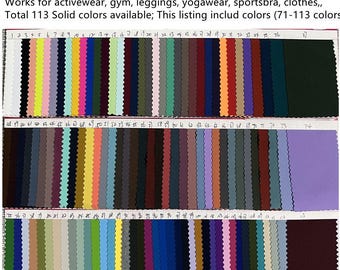 4 stretch way 73 Polyester 27 spandex fabric 260gsm moisture wick works yogawear, activewear, leggings, swimwear Price sold yard(1-70 Color)