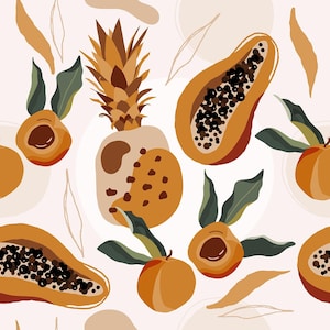 4 way stretched polyester spandex fruit fabric print -801049- Works swimwear, bikini, clothes, Support to Custom print - Price sold by yard