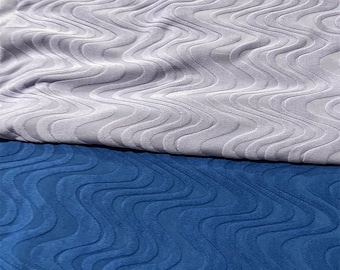4 Stretch way Polyester Spandex wave strips fabric fabric 270gsm weight works for swimwear, leggings, yogawear, Clothes Price sold by yard