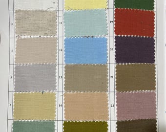 25 Linen 75 Lyocell blending fabric 165gsm (163 Colors) Works for decor, bedding, curtains, bag, tablecloth, clothes,  dress, toy Price Yard
