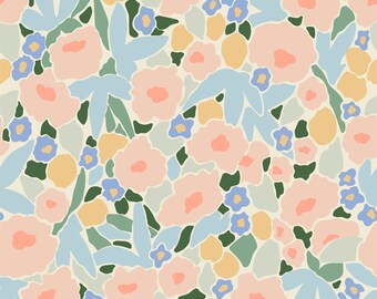 4 way stretched way polyester spandex colorful flower fabric print 300592- Works swimwear, bikini, dancewear, swimsuit, Price sold by yard