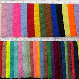 4 Stretch way Polyester Spandex seersucker fabric 310gsm weight works for swimwear, leggings, yogawear, activewear, Clothes  sold by yard
