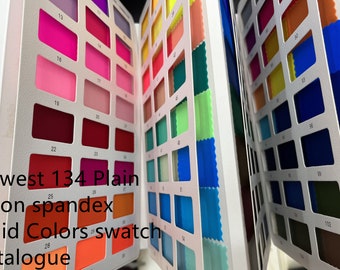 134 Solid Colors catalogue 4 stretch way 80 Nylon 20 Spandex 200 gsm ideas for swimwear, swimsuit, bikini, DIY Price sold by yard