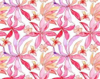 4 way stretched polyester spandex flower fabric print 200251- Works swimwear, bikini, DIY Support Custom fabric print - Price sold by yard