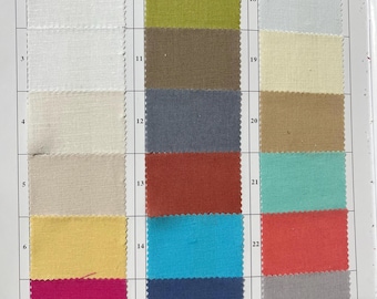 55 Ramie & 45 Cotton Blending fabric (62 Colors) Works for Home decor, bedding, curtains, bag, tablecloth, clothes, DIY, dress Price by Yard