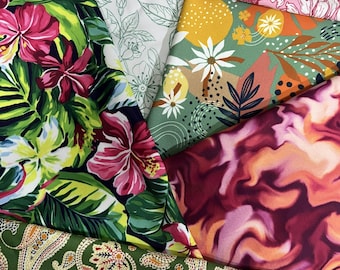 Custom polyester spandex fabric Print  No MOQ with 200gsm weight , Works swimwear, bikini, dancewear, yogawear, leggings- Price sold by yard