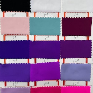 134 Solid Colors 4 stretch way 80 Nylon 20 Spandex 200 gsm ideas for swimwear, swimsuit, bikini, DIY color catalogue