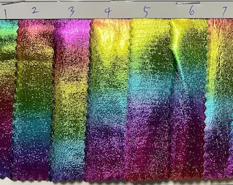 Tissu extensible en polyester élasthanne brillant 4 couleurs pour vêtements de danse, justaucorps, déguisements, leggings, prix vendu par mètre