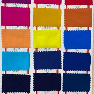 134 Solid Colors (1-70 color numbers) 4 stretch way 80 Nylon 20 Spandex 200 gsm ideas for swimwear, swimsuit, bikini, DIY Price sold by yard image 8