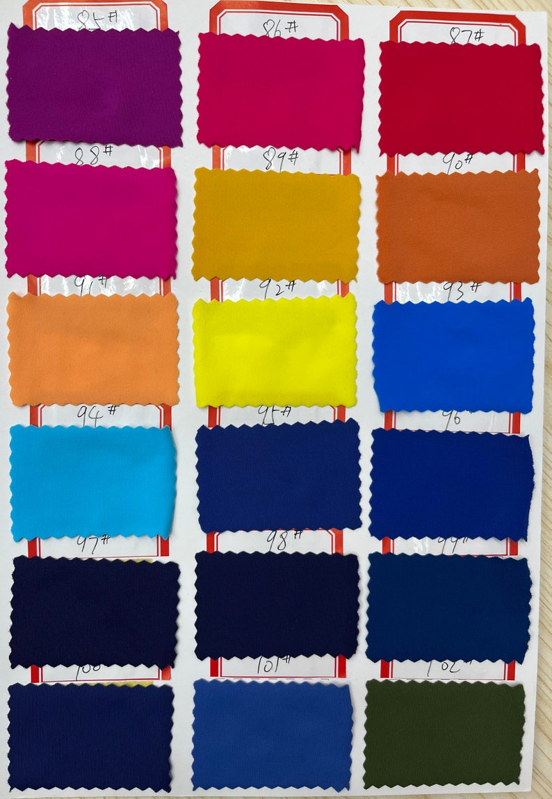 134 Solid Colors (1-70 color numbers) 4 stretch way 80 Nylon 20 Spandex 200 gsm ideas for swimwear, swimsuit, bikini, DIY Price sold by yard image 8