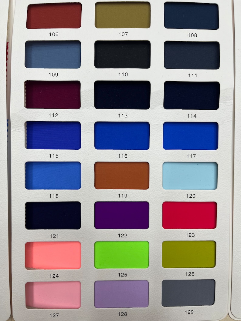 134 Solid Colors (1-70 color numbers) 4 stretch way 80 Nylon 20 Spandex 200 gsm ideas for swimwear, swimsuit, bikini, DIY Price sold by yard image 10