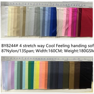 4 stretch way Nylon Spandex cool Feeling handing fabric 180gsm weight suit swimwear, dancewear, bodywear, costume,leotard Price sold by yard