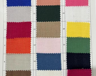 80 Nylon & 20 linen blending fabric (46 Colors) 131gsm weight Works for Home decor, bedding, curtains, bag, tablecloth, DIY, Price by Yard