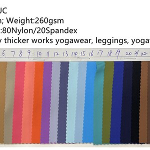 4 stretch way 80Nylon 20Spandex soft handing weight 260 gsm works yogawear, activewear, swimwear, leggings bodywear, Price sold by yard