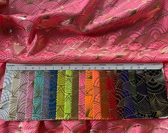 Tejido festoneado de poliéster Spandex brillante y elástico en 4 direcciones, ideal para ropa de baile, leotardos, disfraces, leggings y gimnasia. Se vende cortado a medida.