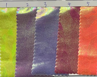 4 polyester stretch brillant 89, 11 élasthanne, 190 g/m², tissu en aluminium pour vêtements de danse, justaucorps, déguisements, leggings, bikini, prix vendu par mètre