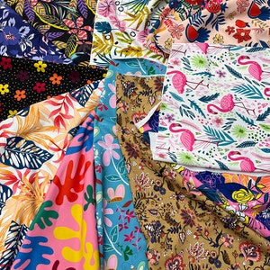 Custom polyester spandex fabric Print  No MOQ with 240gsm weight , Works gym, fitness, sportswear, yogawear, leggings- Price sold by yard
