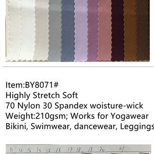 4 stretch way 70 Nylon 30 Spandex soft fabric 210 gsm weight suit swimwear, dancewear, bodywear, costume,leotard，swimsuit Price sold by yard