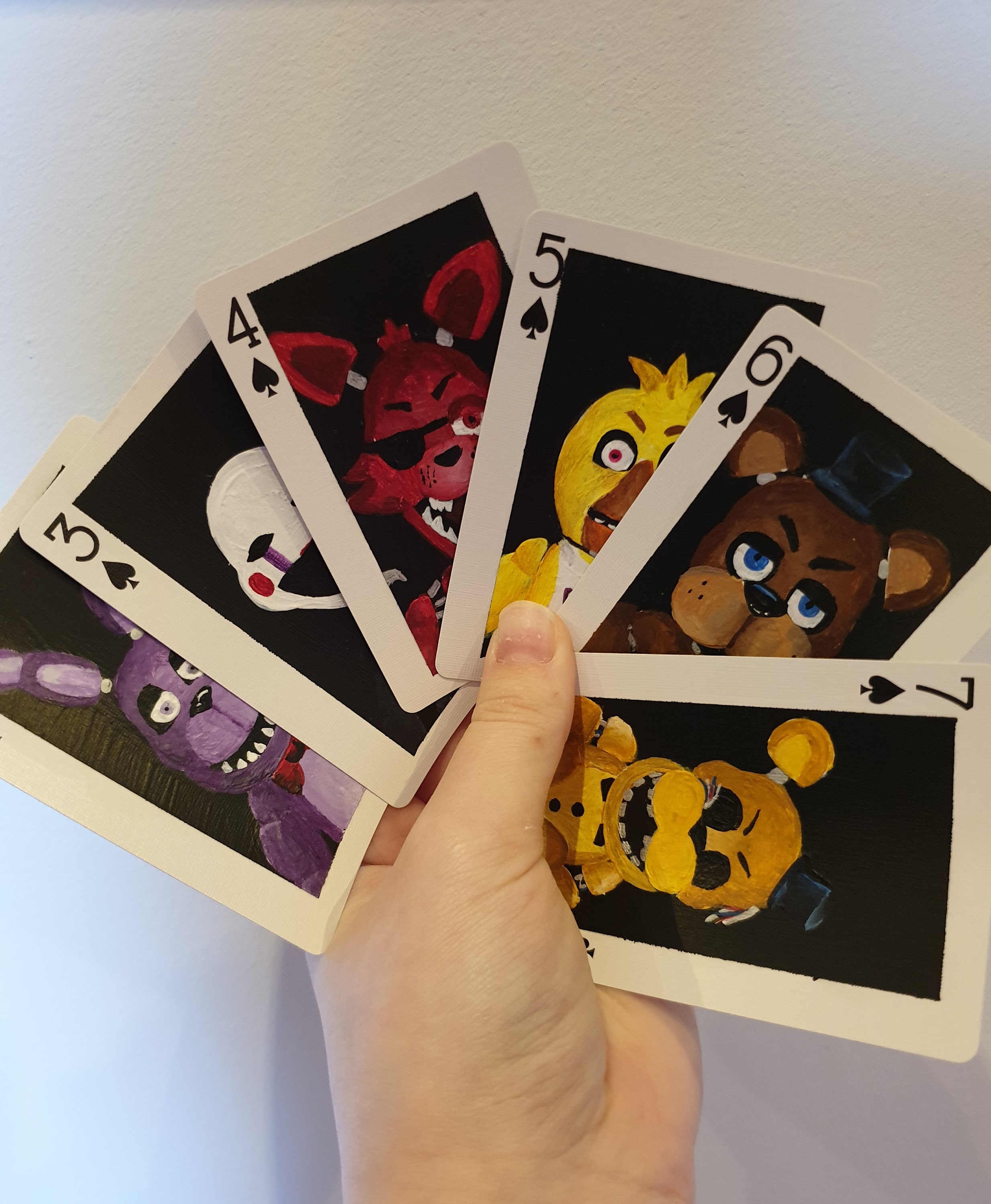 Custom Hand Painted Fnaf Playing Cards - Etsy