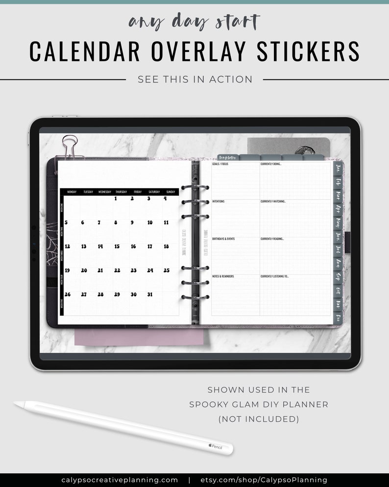 Calendar Overlay Digital Stickers - Valentine Edition / Insert Stickers ...