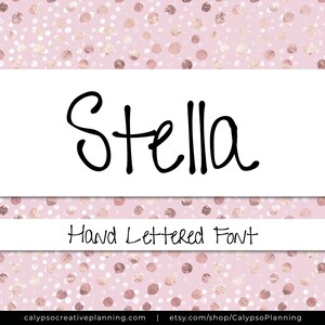 Stella handletter lettertype