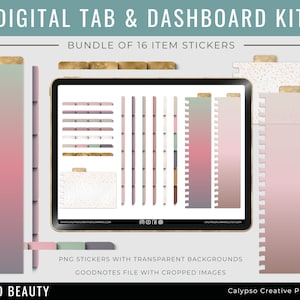 Boho Beauty Digital Tab & Dashboard Sticker Kit / Planner Kit / Digital Stickers / Digital Accessory Stickers / Tab Stickers