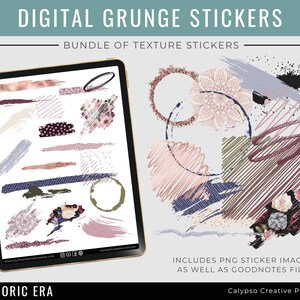 Euphoric Era Grunge Digital Sticker Set / Digital Texture Stickers / Digital Stickers / Abstract Stickers