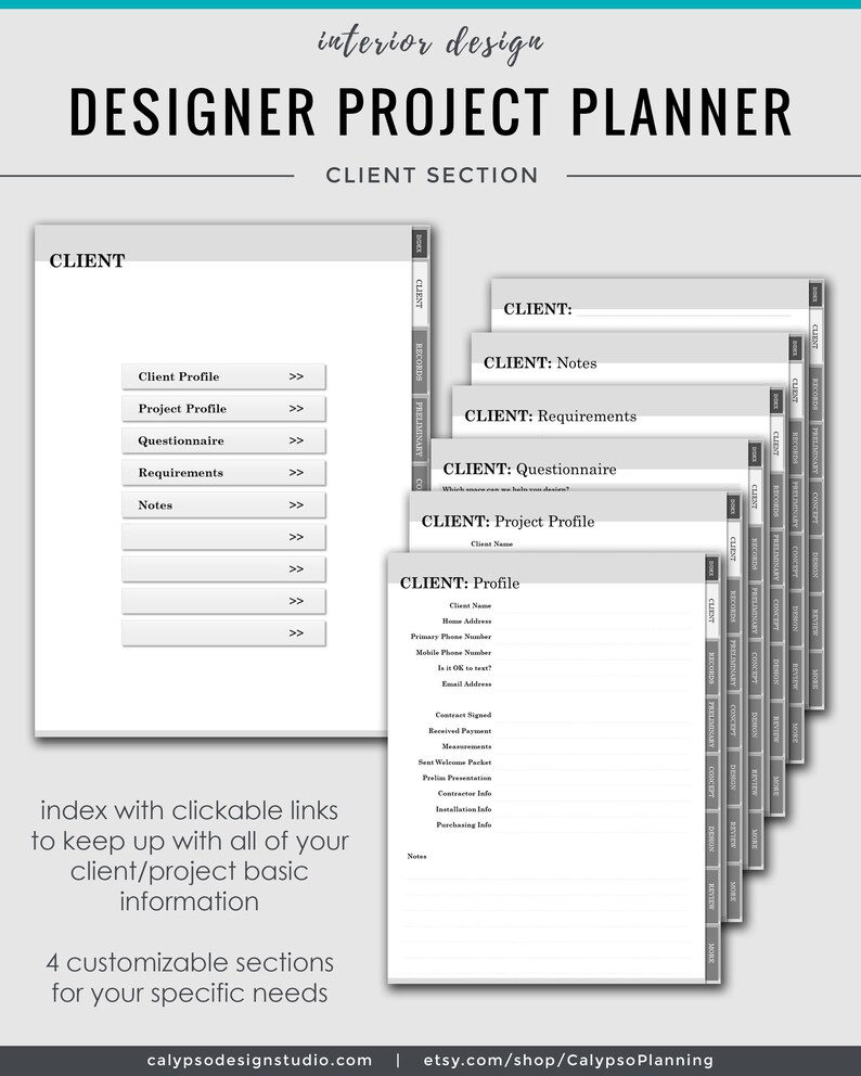 Designer Project Planner Interior Design Planner Project Etsy