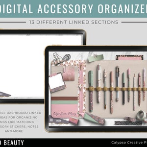 Boho Beauty Digital Accessory Organizer / 13 Section Organizer / Digital Organizer / Digital Notebook / Digital Planner