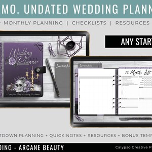 Arcane Beauty Undated Wedding Planner / Digital Planner / Wedding Planning / Event Planner / Nontraditional Wedding Planning
