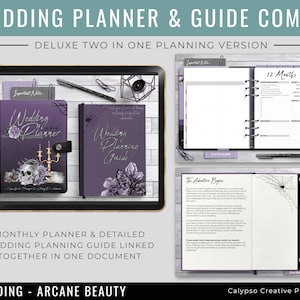Arcane Beauty Undated Wedding Planner & Guide Combo / Digital Planner / Wedding Planning / Event Planner / Nontraditional Wedding Planning