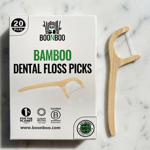 Bambus Zahnseide Picks: Wiederverwendbar, plastikfrei (20ct) - Etsy.de