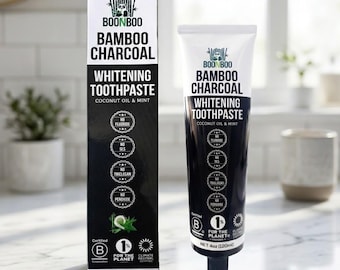 Bamboo Charcoal Whitening Toothpaste: Natural Mint Flavor (4oz/120ml)