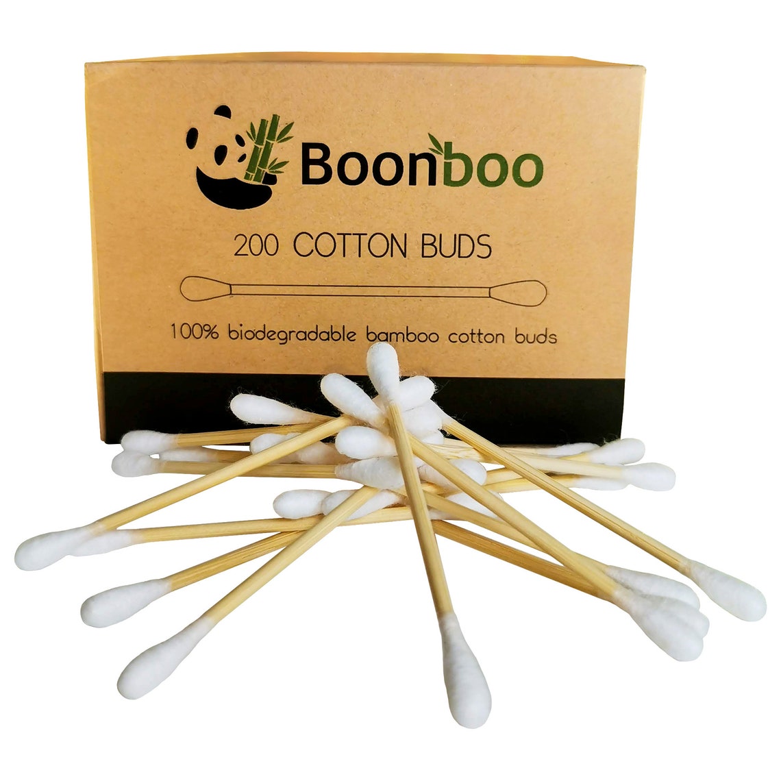 Boonboo Cotton Swabs 200 Bamboo Cotton Buds PlasticFree Etsy